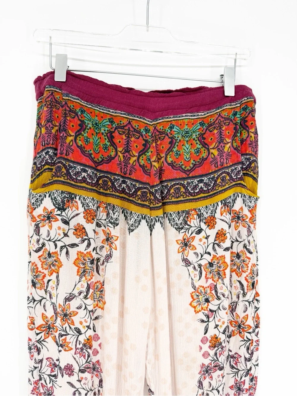 Free People Pull On Harmen Pants Women's Size S Dreamy Print Boho Chic
